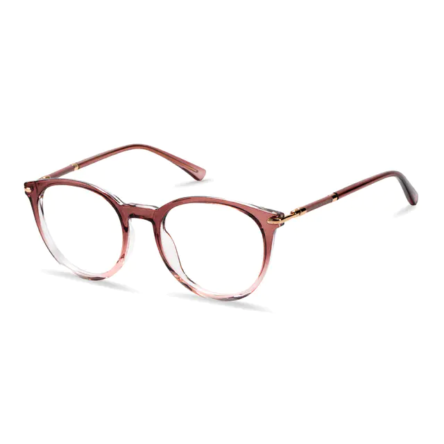 Round Gradient Red Eyeglasses