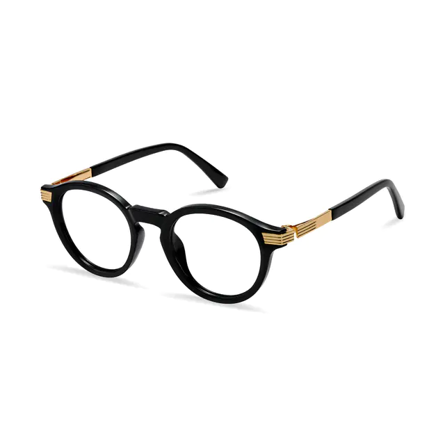Round Black Eyeglasses