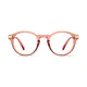 Round Transparent Pink Eyeglasses