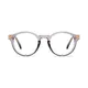 Round Transparent Gray Eyeglasses