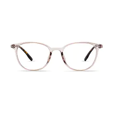 Round Transparent Brown Eyeglasses