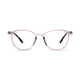 Round Transparent Brown Eyeglasses