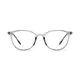 Round Transparent Gray Eyeglasses