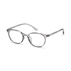 Round Transparent Gray Eyeglasses