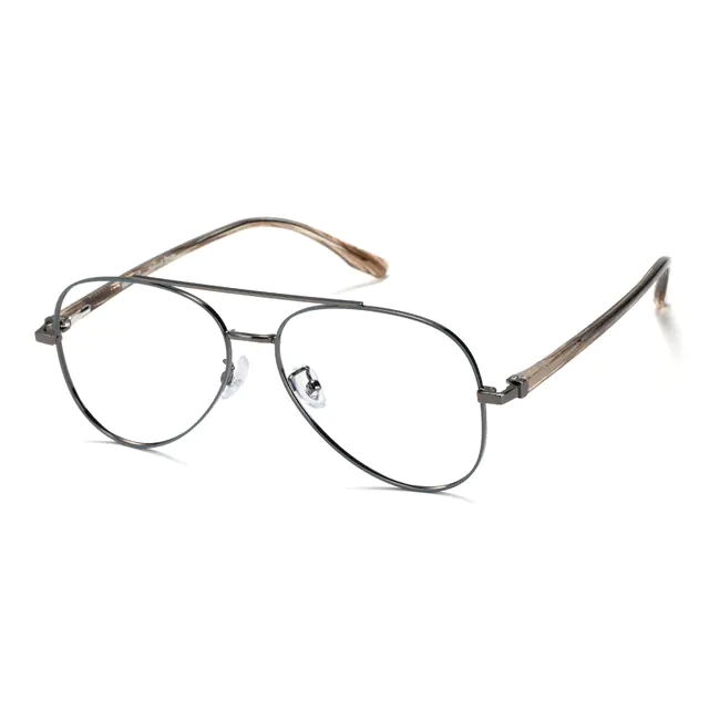 Aviator Gray Eyeglasses