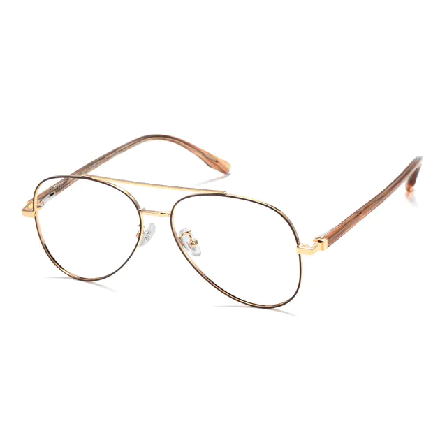 Aviator Rose Gold Eyeglasses