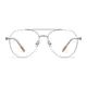 Aviator Silver/Brown Eyeglasses