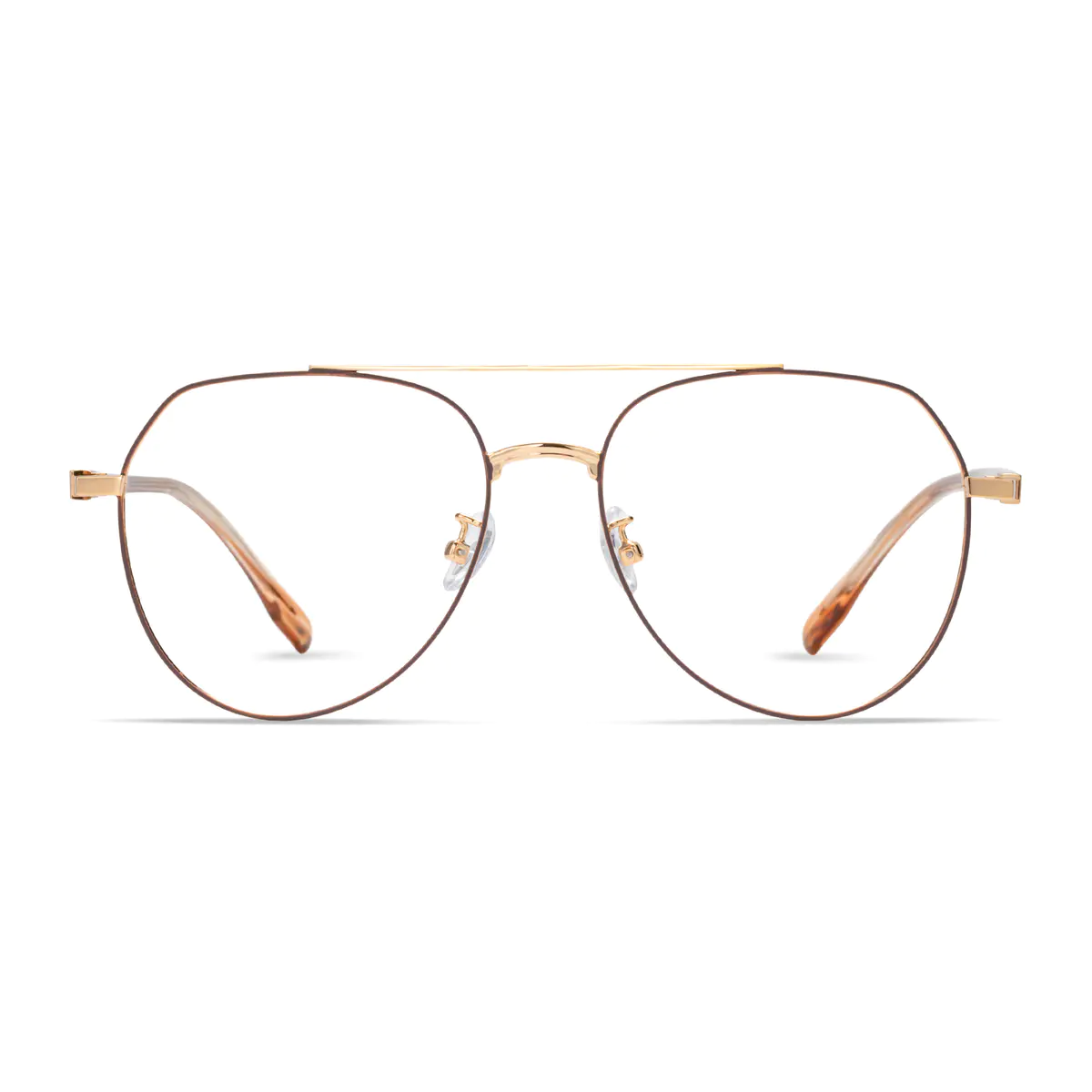 Aviator Rose Gold/Brown Eyeglasses