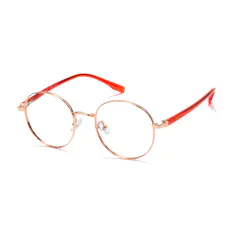 Round Rose Gold/Orange Eyeglasses