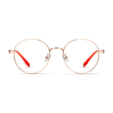 Round Rose Gold/Orange Eyeglasses