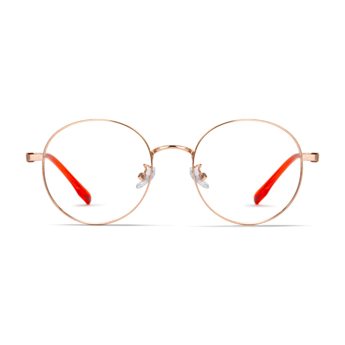 Round Rose Gold/Orange Eyeglasses