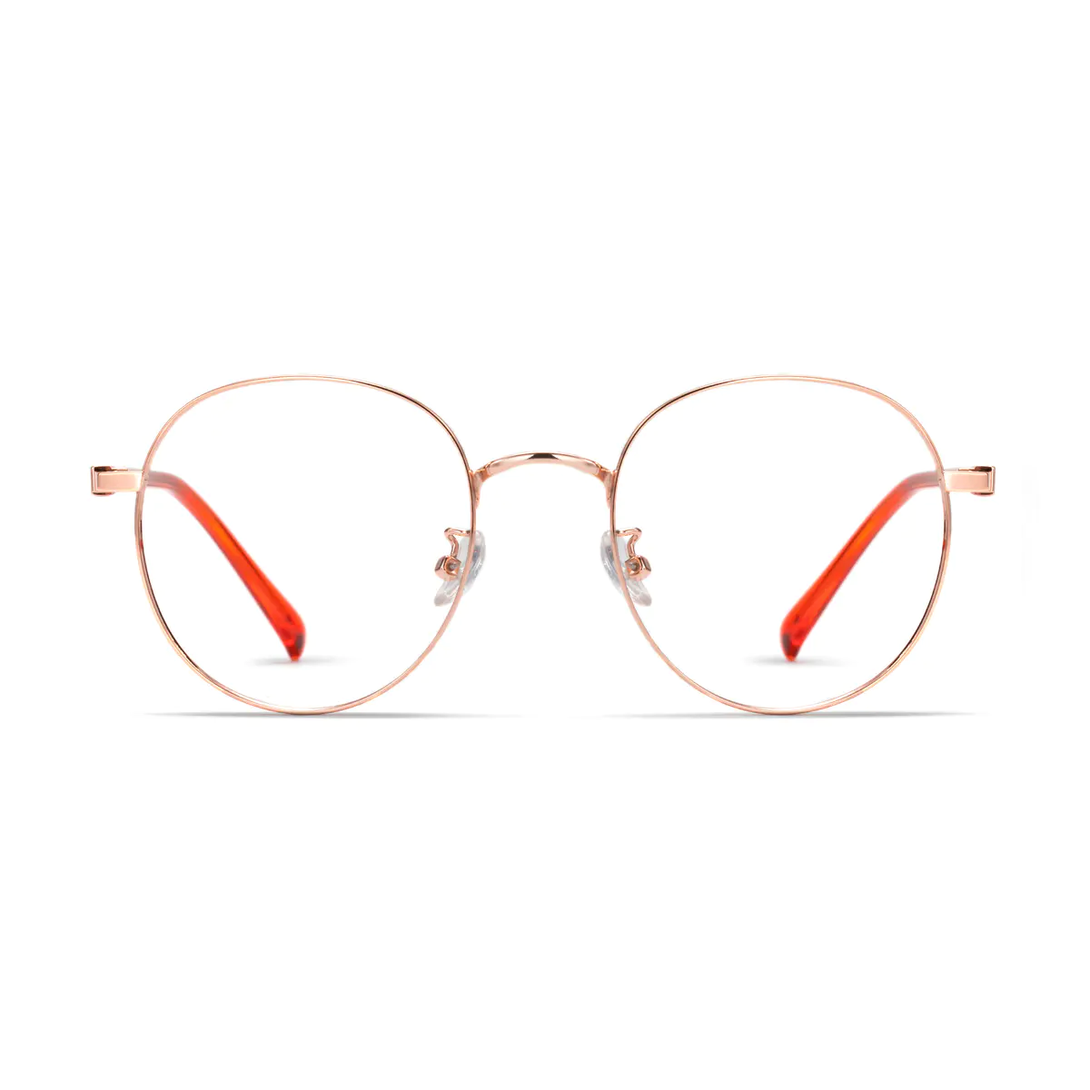 Round Rose Gold/Orange Eyeglasses