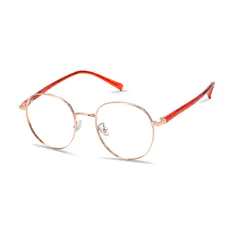 Round Rose Gold/Orange Eyeglasses