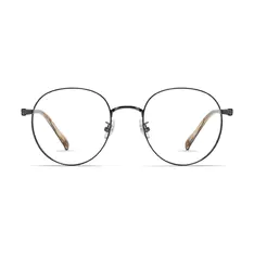 Round Blue/Brown Eyeglasses