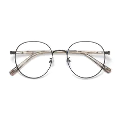 Round Blue/Brown Eyeglasses