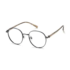 Round Blue/Brown Eyeglasses
