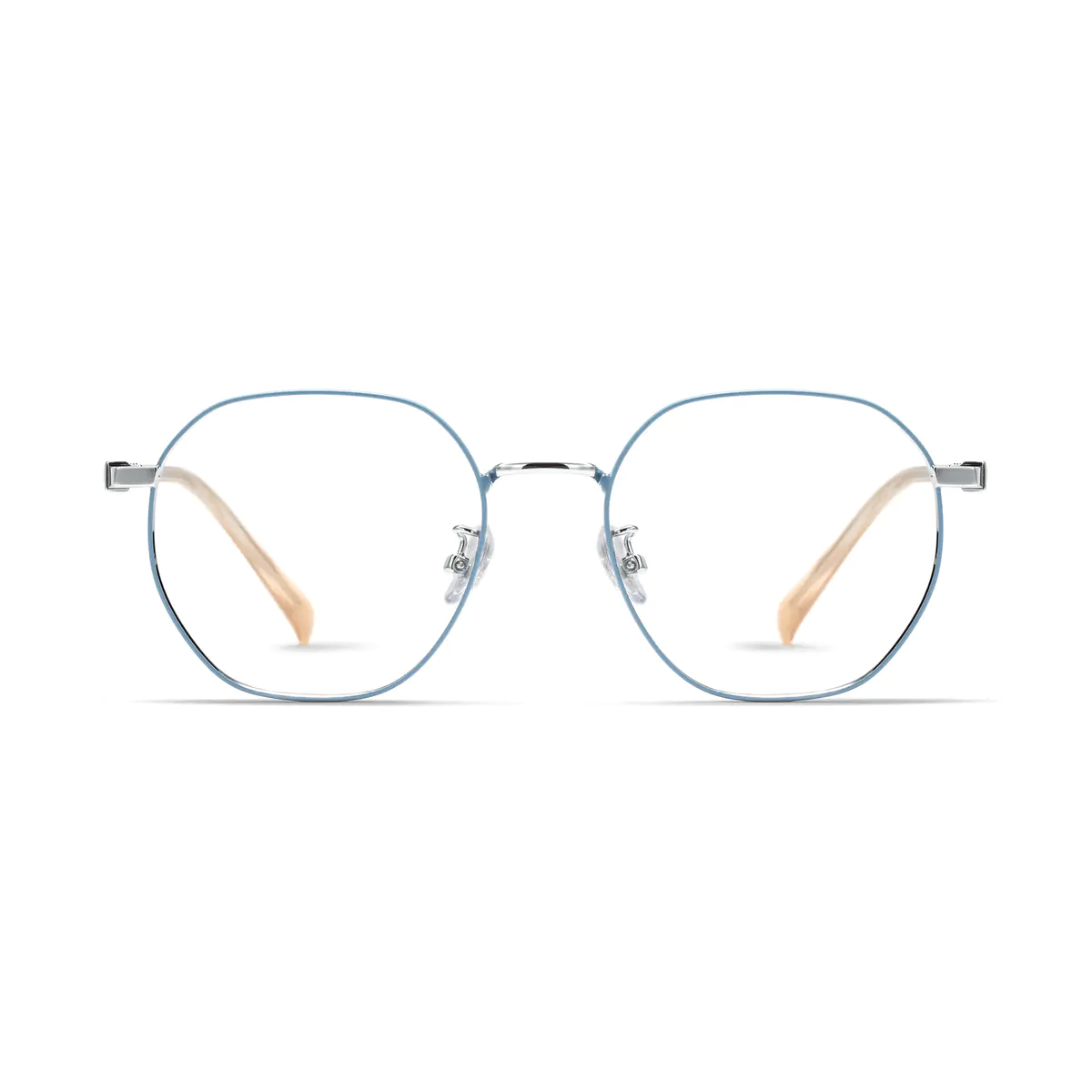 Square Blue/Wood Eyeglasses