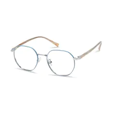 Square Blue/Wood Eyeglasses