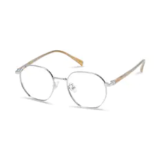 Square Silver/Wood Eyeglasses