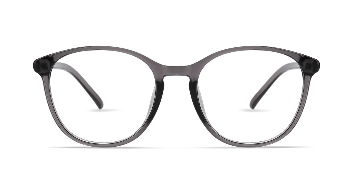 Round Gray Eyeglasses