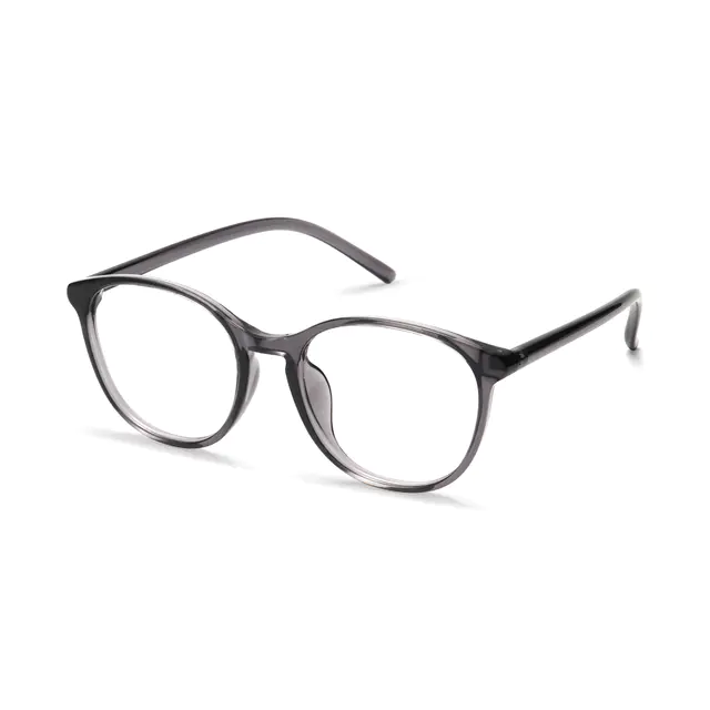 Round Gray Eyeglasses