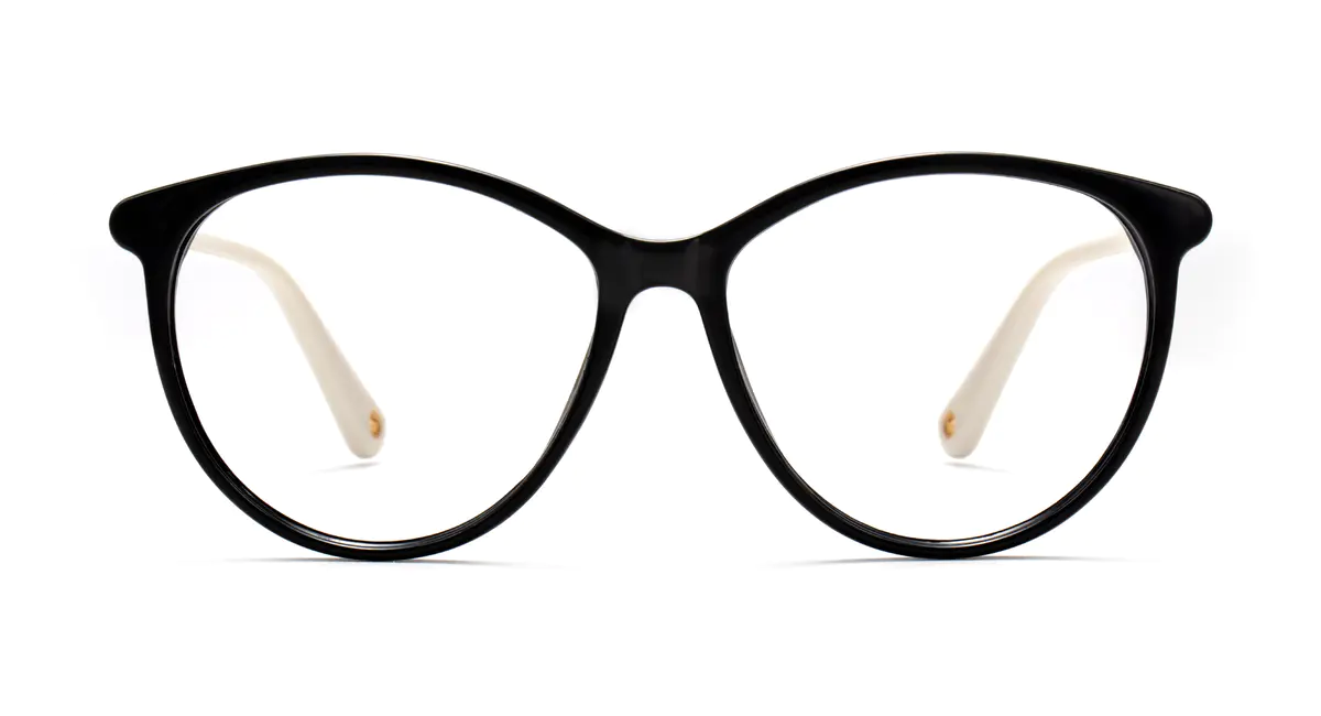 Cat-eye Black/White Eyeglasses