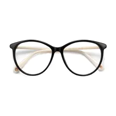 Cat-eye Black/White Eyeglasses