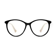 Cat-eye Black/White Eyeglasses