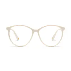 Cat-eye White Eyeglasses
