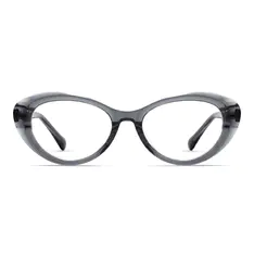 Oval Gray Eyeglasses