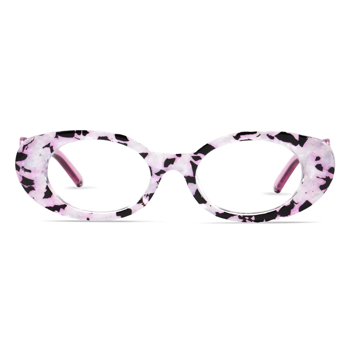 Oval Purple/Tortoiseshell Eyeglasses