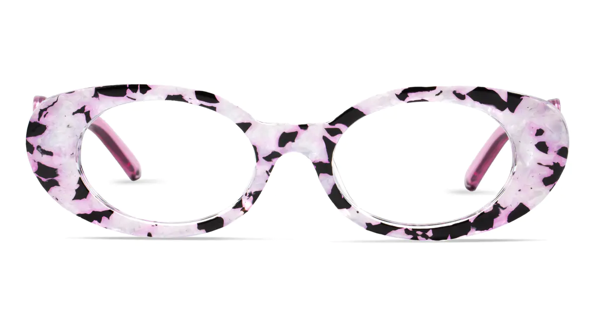Oval Purple/Tortoiseshell Eyeglasses
