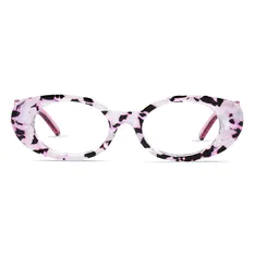 Oval Purple/Tortoiseshell Eyeglasses