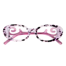 Oval Purple/Tortoiseshell Eyeglasses