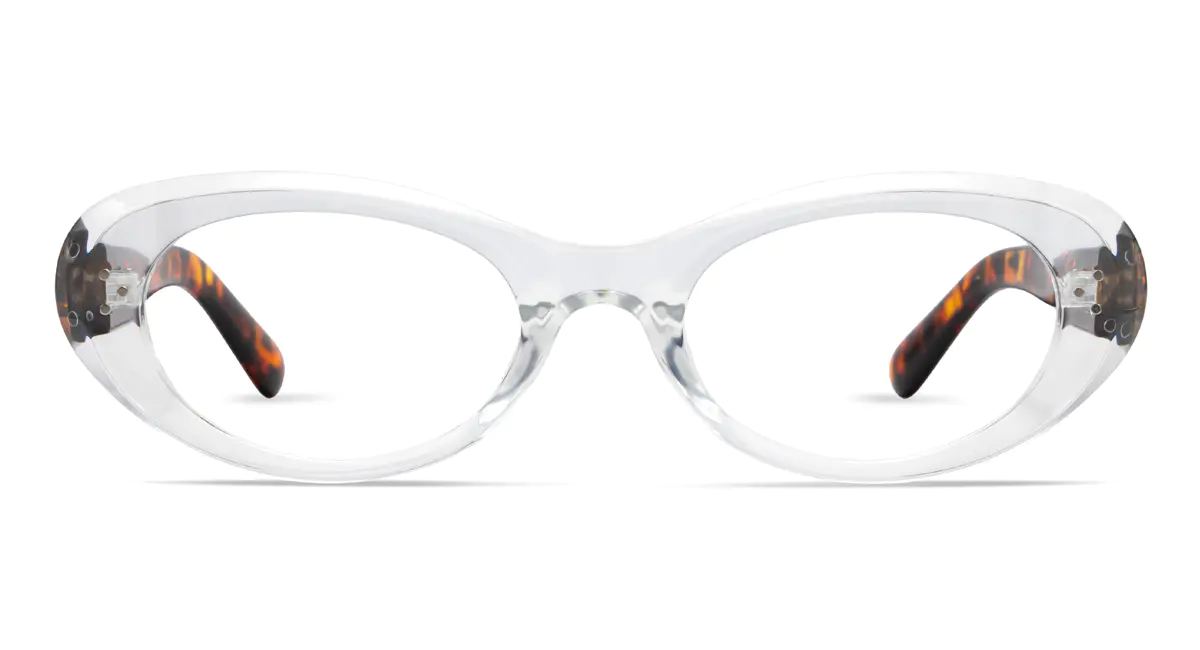 Oval Clear/Tortoiseshell Eyeglasses
