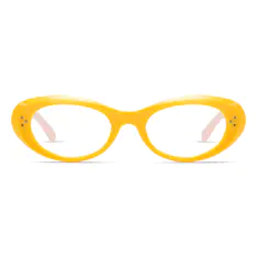 Oval Yellow/Pink Eyeglasses