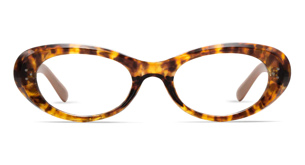 Oval Tortoiseshell/Brown Eyeglasses