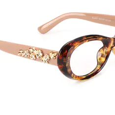 Oval Tortoiseshell/Brown Eyeglasses