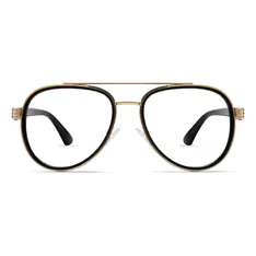Aviator Gold/Black Eyeglasses