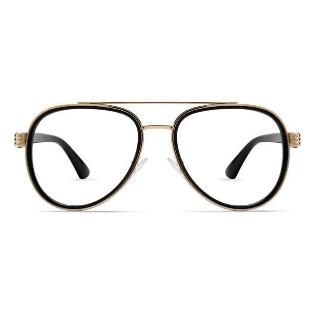 Aviator Gold/Black Eyeglasses