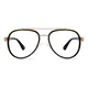 Aviator Gold/Black Eyeglasses