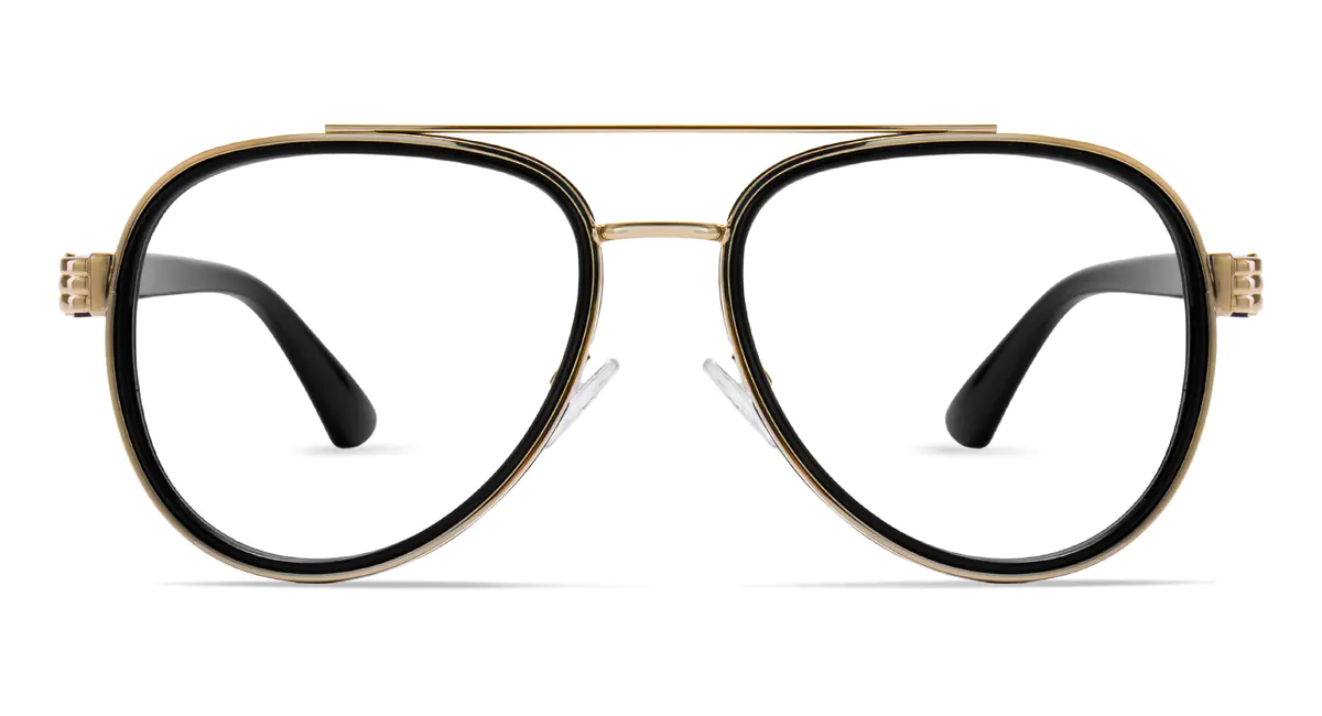 Aviator Gold/Black Eyeglasses