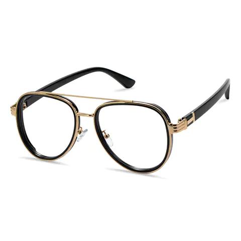 Aviator Gold/Black Eyeglasses