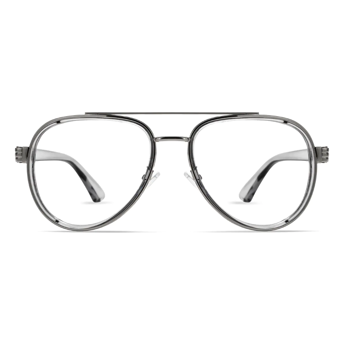 Aviator Gray/Silver Eyeglasses
