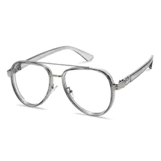 Aviator Gray/Silver Eyeglasses