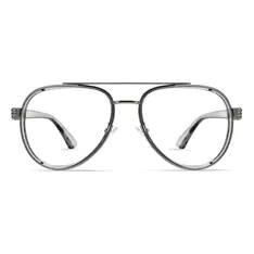 Aviator Gray/Silver Eyeglasses