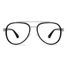 Aviator Silver/Black Eyeglasses