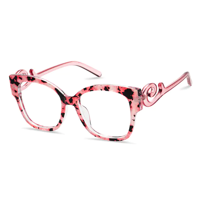 Square Pink/Tortoiseshell Eyeglasses
