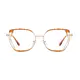 Geometric Transparent Brown Eyeglasses
