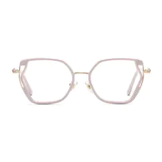 Geometric Pink Eyeglasses